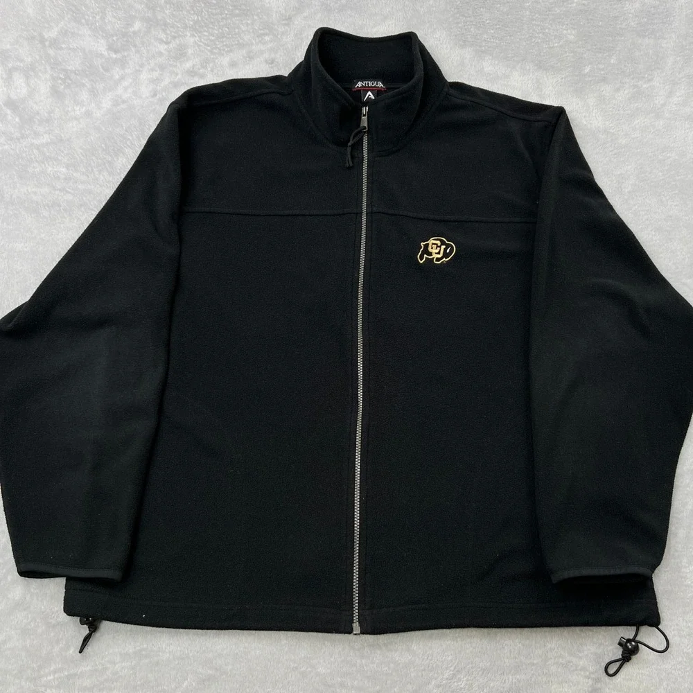 Antigua Colorado Buffaloes Fleece Jacket‎ Size XL Black Mens Full Zip Collegiate